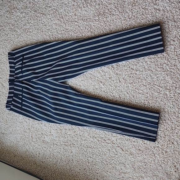 Navy striped H&M dress pants size 10 - Picture 3 of 3